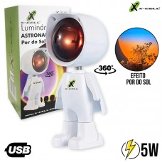 Luminária USB Astronauta Por do Sol XC-LM-05 X-Cell